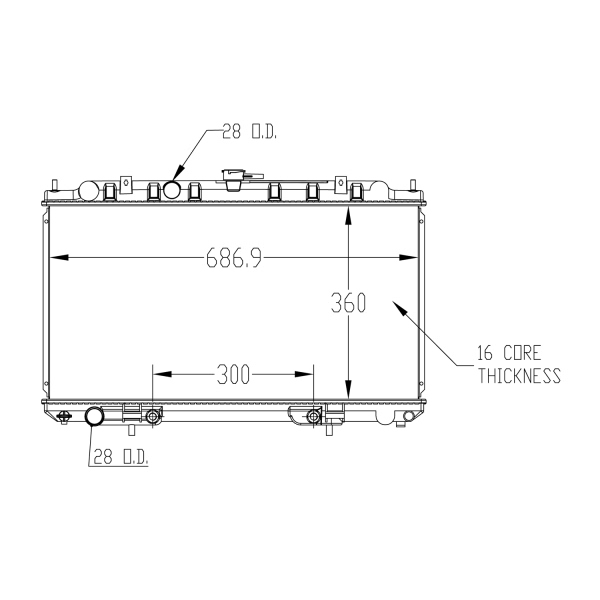 TYC Engine Coolant Radiator 2346