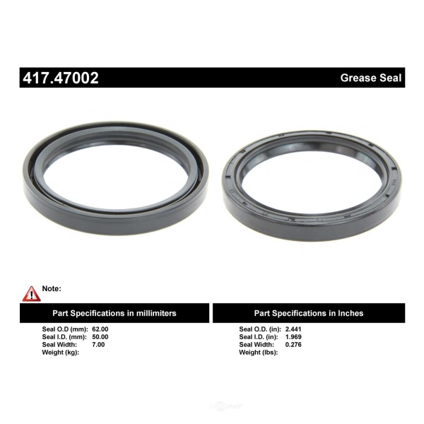 Centric Premium™ Axle Shaft Seal 417.47002