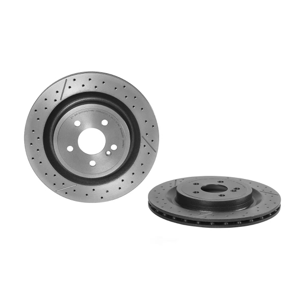 brembo UV Coated Series Drilled and Slotted Vented Rear Brake Rotor 09.B788.11