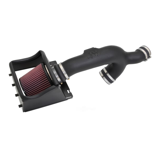 K&N 57 Series FIPK Generation II High-Density Polyethylene Black Air Intake System with Red Filter and Intake Pipe and Heat Shield 57-2583