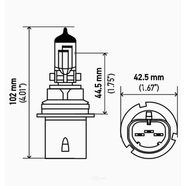 Hella 9004P50Tb Performance Series Halogen Light Bulb 9004P50TB