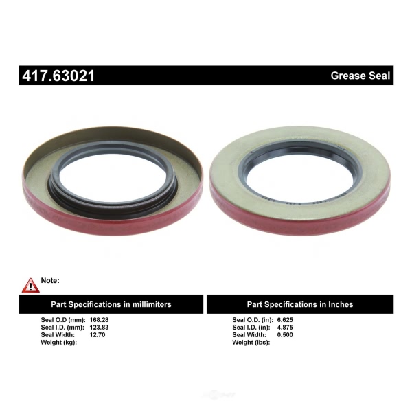 Centric Premium™ Axle Shaft Seal 417.63021