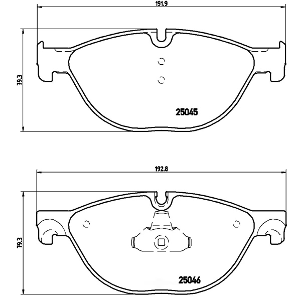 brembo Premium Low-Met OE Equivalent Front Brake Pads P06076