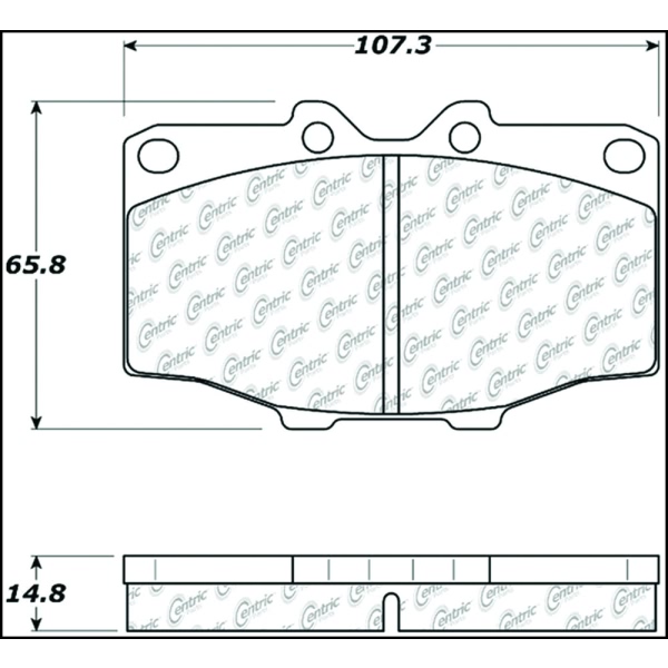 Centric Premium Ceramic Front Disc Brake Pads 301.01370