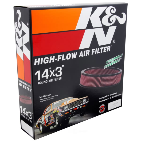 K&N E Series Round Red Air Filter （12" ID x 14" OD x 3.063" H) E-1650