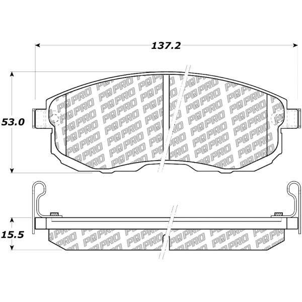 Centric Posi Quiet Pro™ Ceramic Front Disc Brake Pads 500.08151