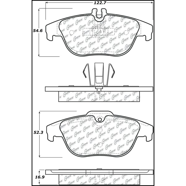 Centric Premium Ceramic Rear Disc Brake Pads 301.13410