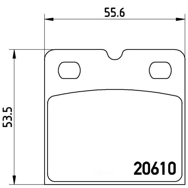 brembo Premium Low-Met OE Equivalent Rear Brake Pads P02001