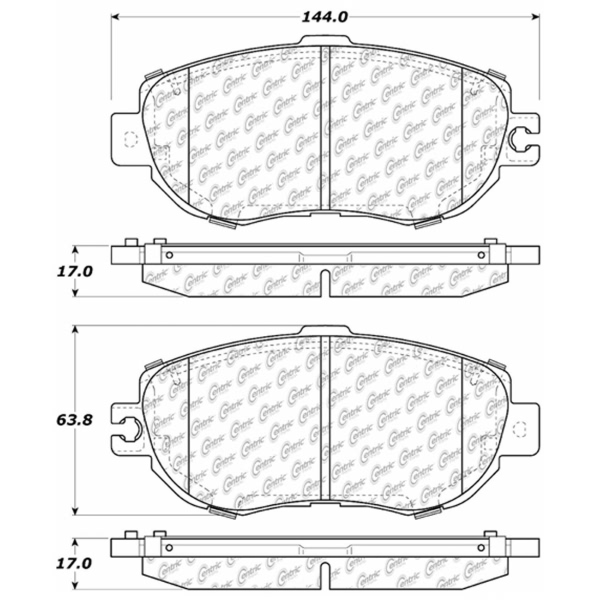 Centric Premium Ceramic Front Disc Brake Pads 301.06120