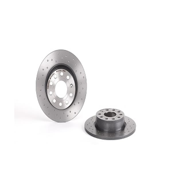 brembo Premium Xtra Cross Drilled UV Coated 1-Piece Rear Brake Rotors 08.B413.1X