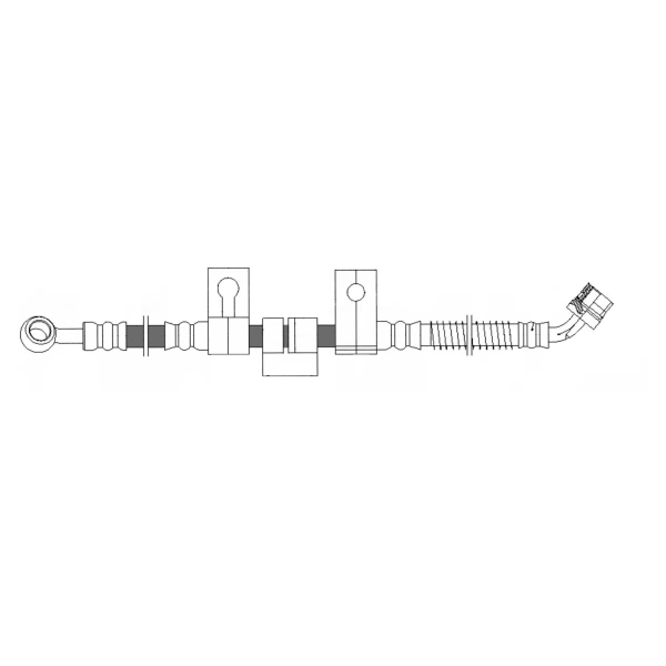 Centric Front Passenger Side Brake Hose 150.50005