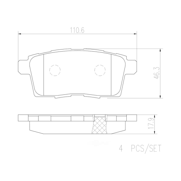 brembo Premium Ceramic Rear Disc Brake Pads P49041N