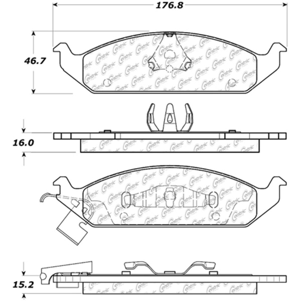 Centric Posi Quiet™ Ceramic Front Disc Brake Pads 105.06500