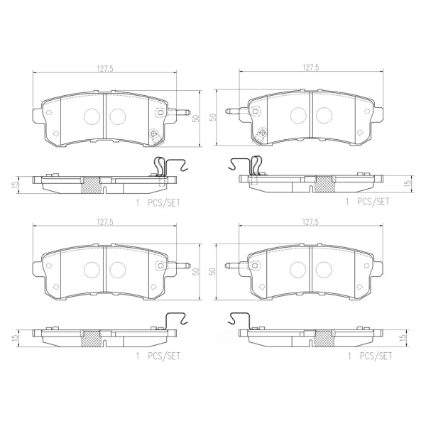 brembo Premium Ceramic Rear Disc Brake Pads P56082N