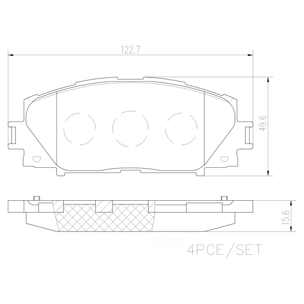 brembo Premium Ceramic Front Disc Brake Pads P83106N