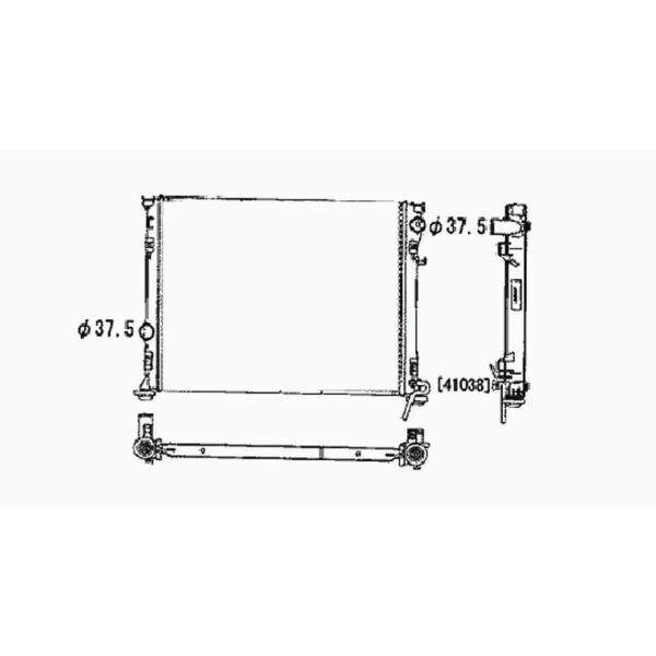 TYC Engine Coolant Radiator 2766