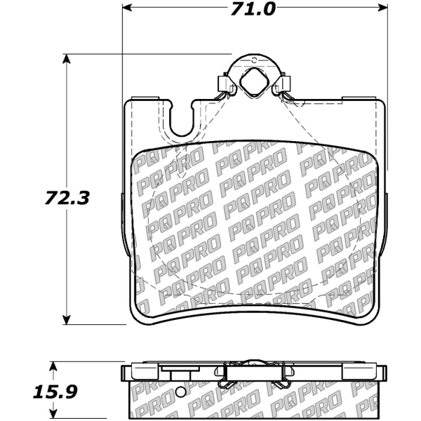 Centric Posi Quiet Pro™ Semi-Metallic Rear Disc Brake Pads 500.08480