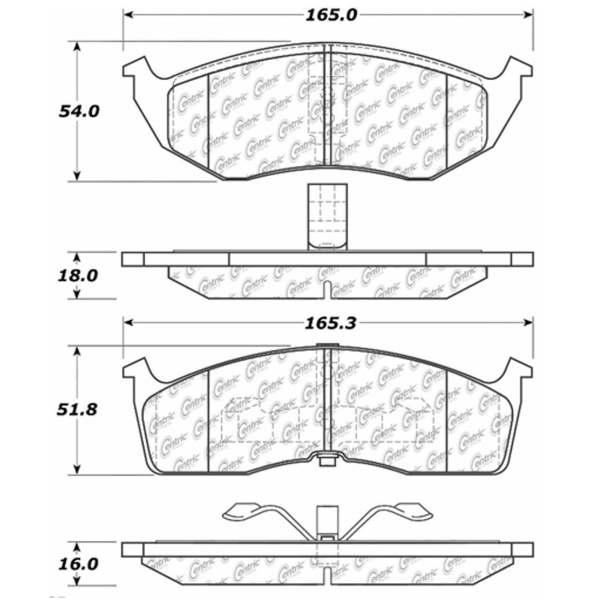 Centric Posi Quiet™ Ceramic Front Disc Brake Pads 105.05910