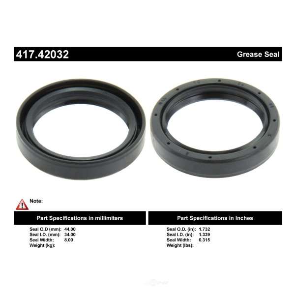 Centric Premium™ Axle Shaft Seal 417.42032