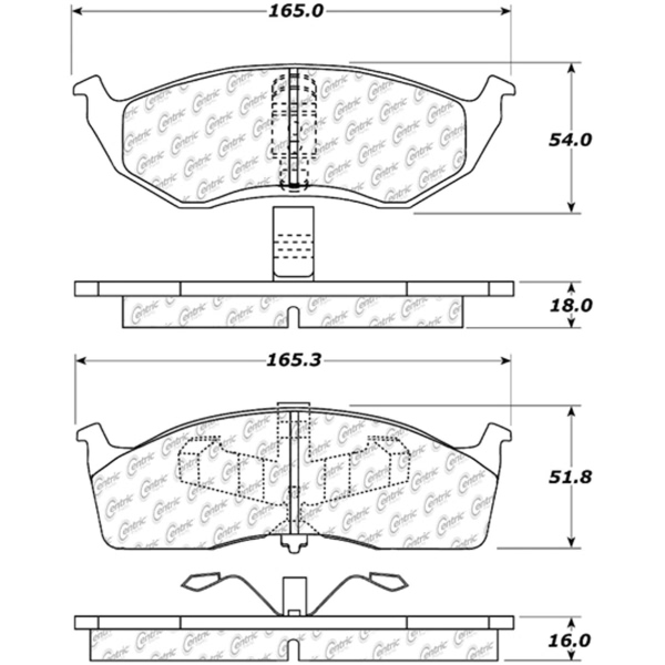 Centric Posi Quiet™ Ceramic Front Disc Brake Pads 105.06420