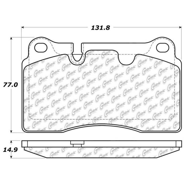 Centric Posi Quiet™ Semi-Metallic Rear Disc Brake Pads 104.11650