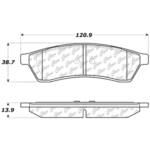 Centric Posi Quiet™ Ceramic Rear Disc Brake Pads 105.10300