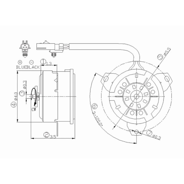 TYC Engine Cooling Fan Motor 630940