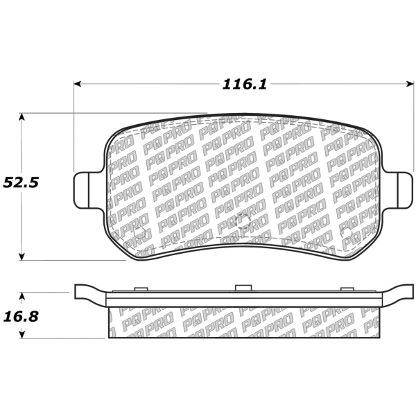 Centric Posi Quiet Pro™ Ceramic Rear Disc Brake Pads 500.10210