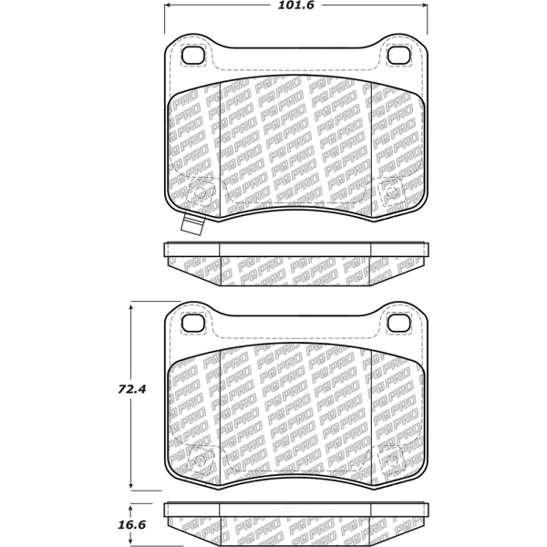 Centric Posi Quiet Pro™ Semi-Metallic Rear Disc Brake Pads 500.13660