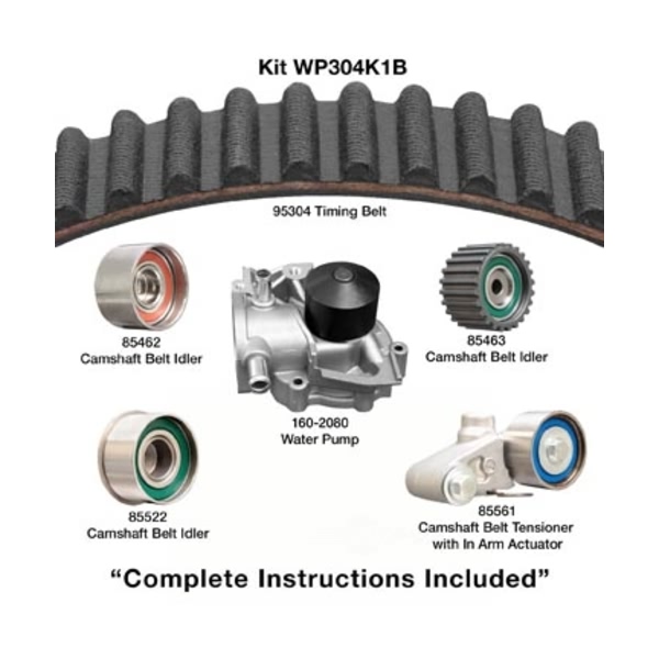 Dayco Timing Belt Kit With Water Pump WP304K1B