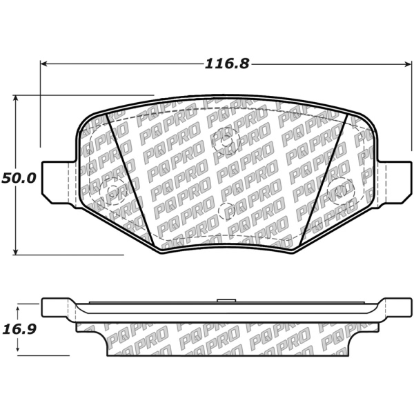 Centric Posi Quiet Pro™ Ceramic Rear Disc Brake Pads 500.13770