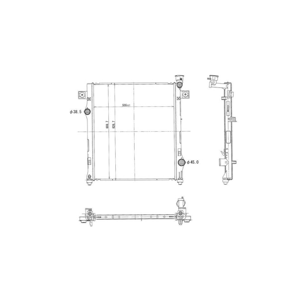 TYC Engine Coolant Radiator 2971