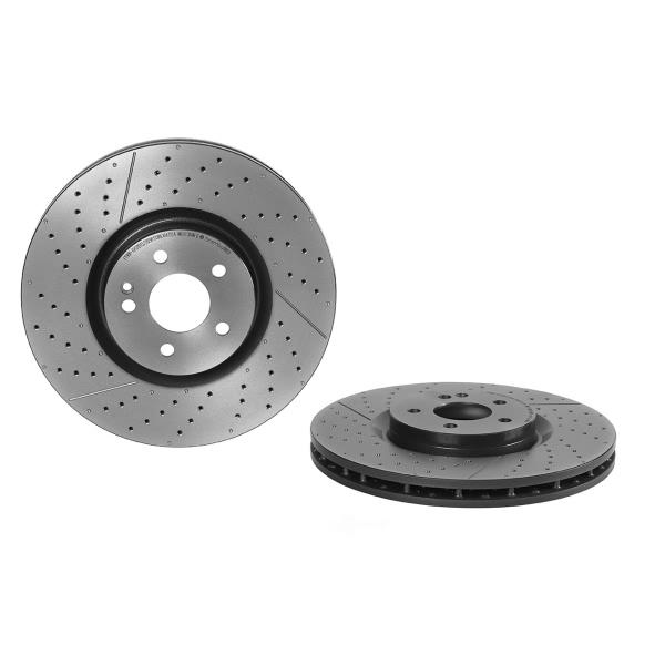 brembo UV Coated Series Drilled and Slotted Vented Front Brake Rotor 09.B913.11