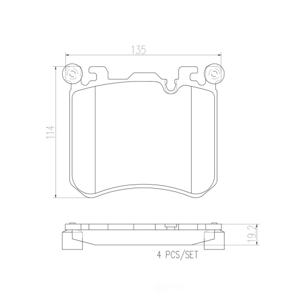 brembo Premium Ceramic Front Disc Brake Pads P06077N