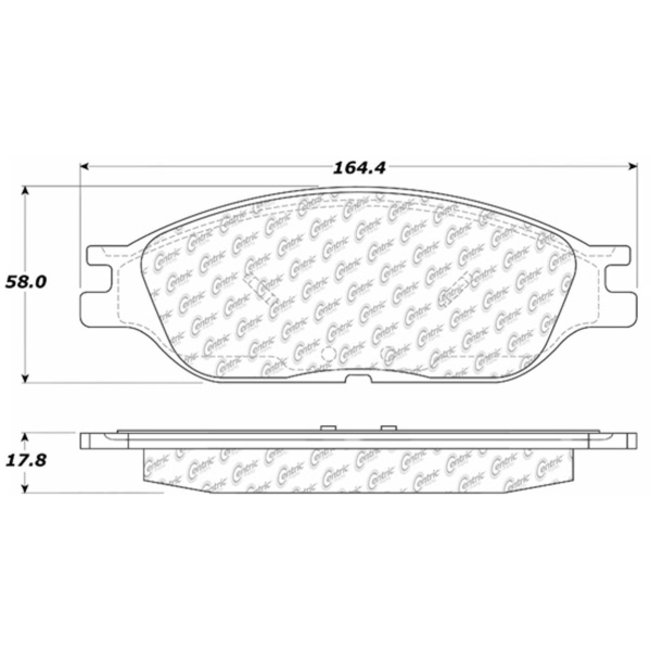 Centric Premium Ceramic Front Disc Brake Pads 301.08030