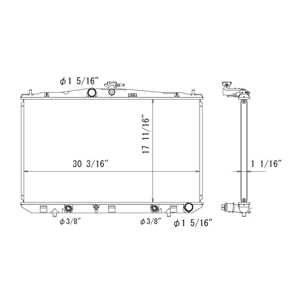 TYC Engine Coolant Radiator 13117