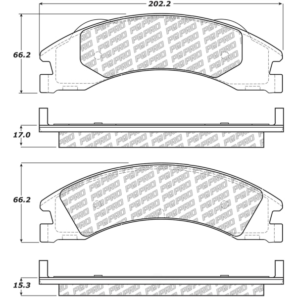 Centric Posi Quiet Pro™ Semi-Metallic Rear Disc Brake Pads 500.13290