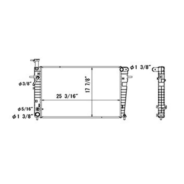 TYC Engine Coolant Radiator 13074