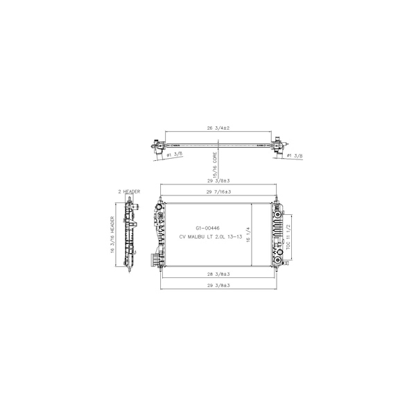 TYC Engine Coolant Radiator 13332