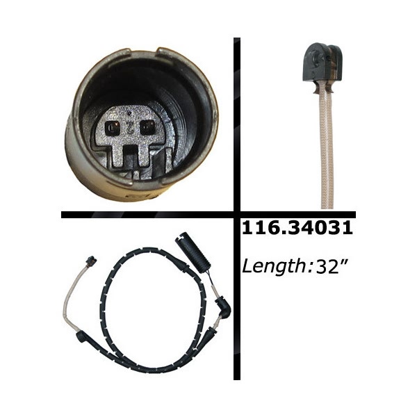 Centric Front Brake Pad Sensor 116.34031
