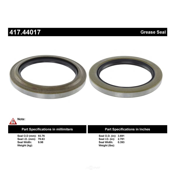 Centric Premium™ Front Inner Wheel Seal 417.44017