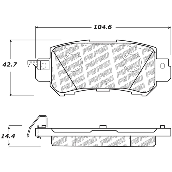 Centric Posi Quiet Pro™ Ceramic Rear Disc Brake Pads 500.16240