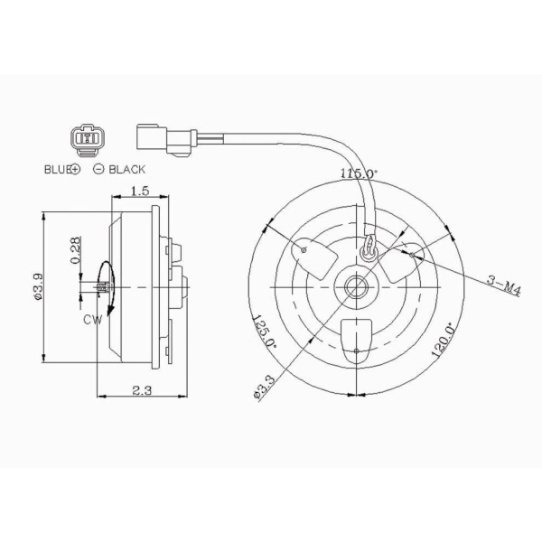 TYC Passenger Side Engine Cooling Fan Motor 630010