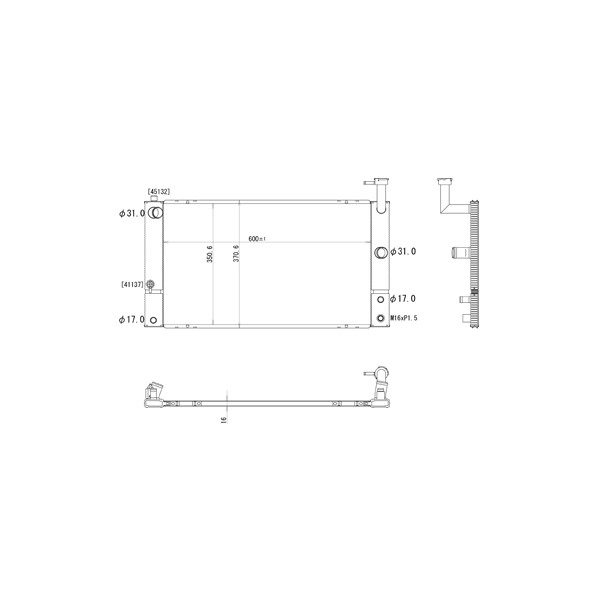 TYC Engine Coolant Radiator 2758