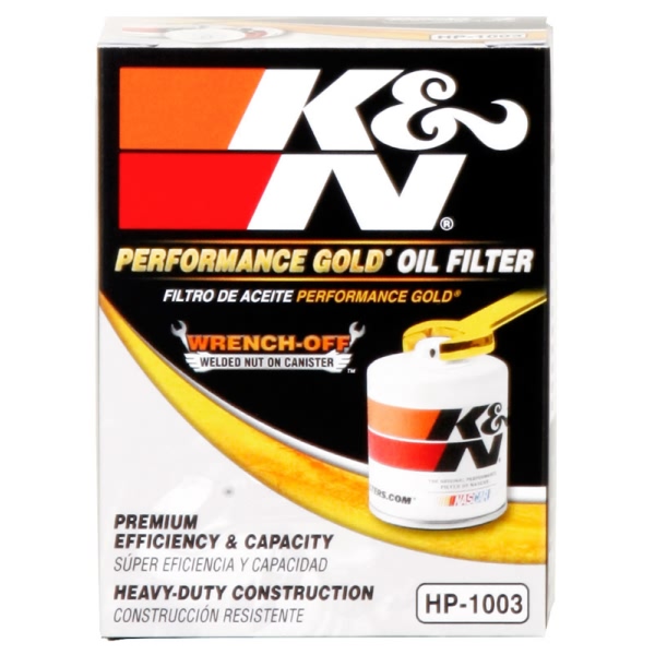 K&N Performance Gold™ Wrench-Off Oil Filter HP-1003