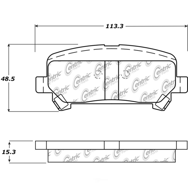 Centric Premium Ceramic Rear Disc Brake Pads 301.18060