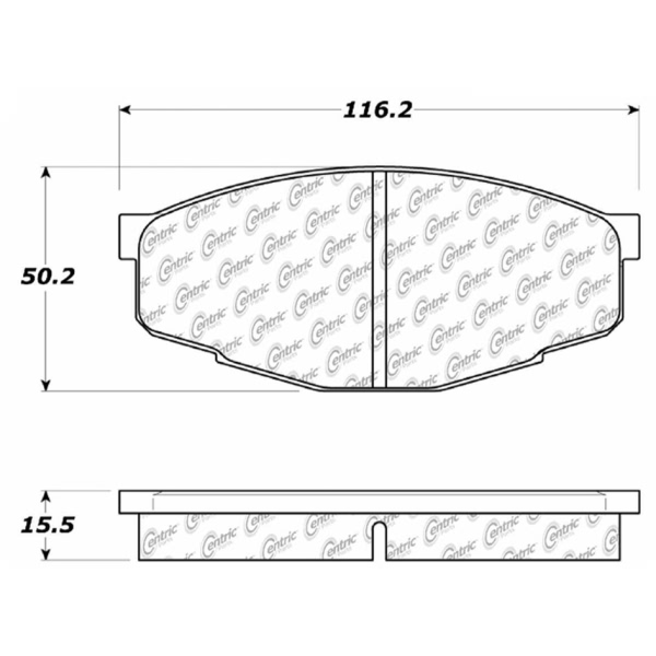 Centric Posi Quiet™ Ceramic Front Disc Brake Pads 105.02070