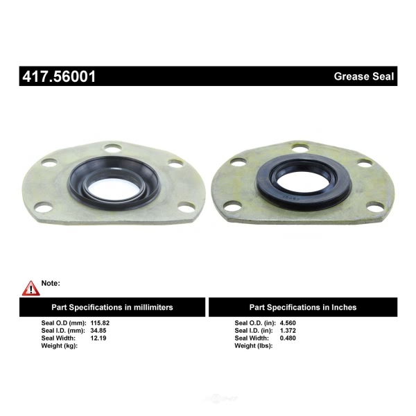 Centric Premium™ Rear Outer Wheel Seal 417.56001