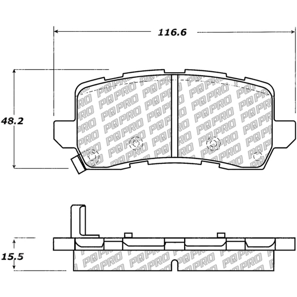 Centric Posi Quiet Pro™ Ceramic Rear Disc Brake Pads 500.16980