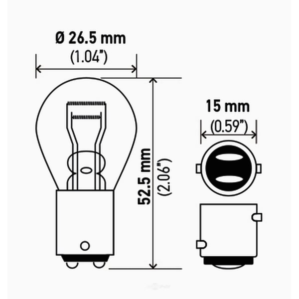 Hella 7225Tb Standard Series Incandescent Miniature Light Bulb 7225TB